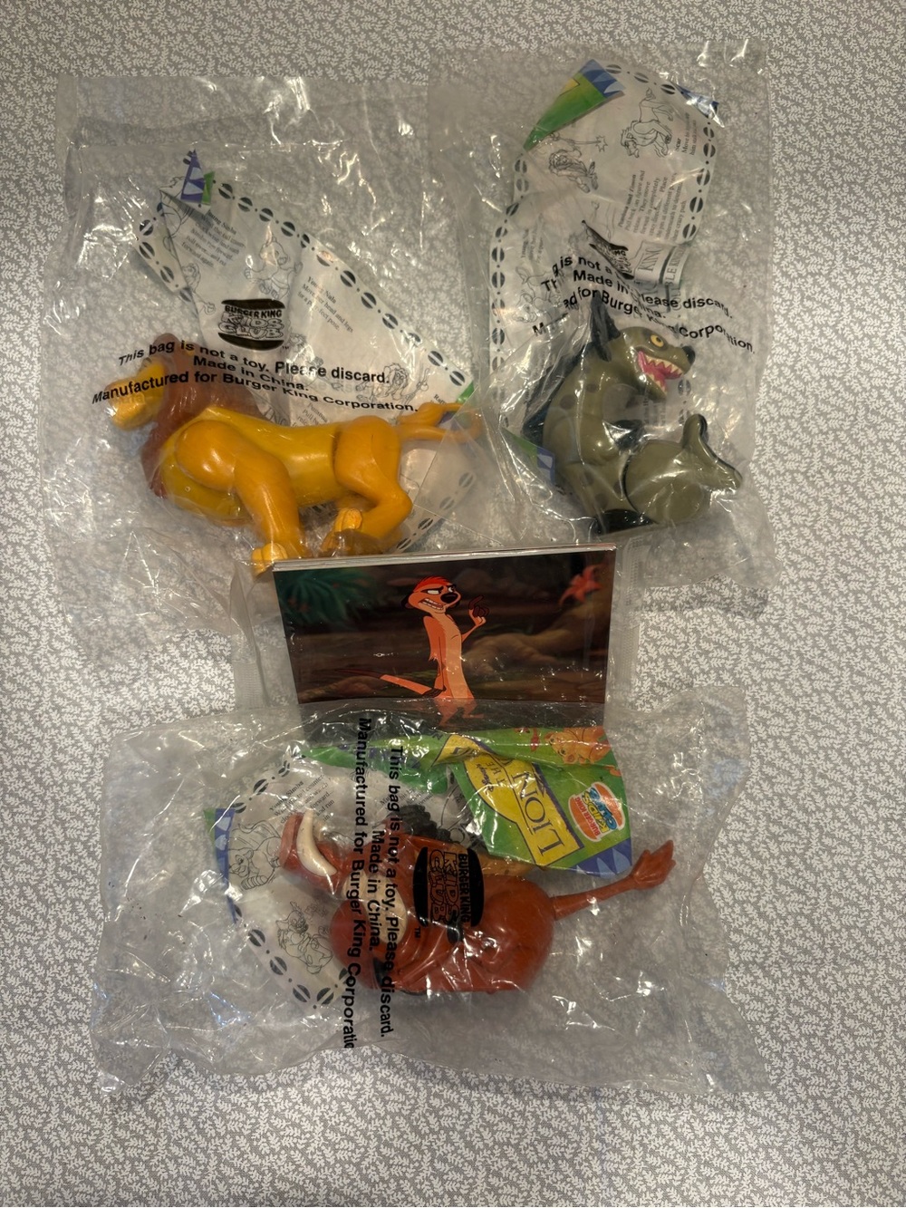 1994 Lion King Burger King Toys
